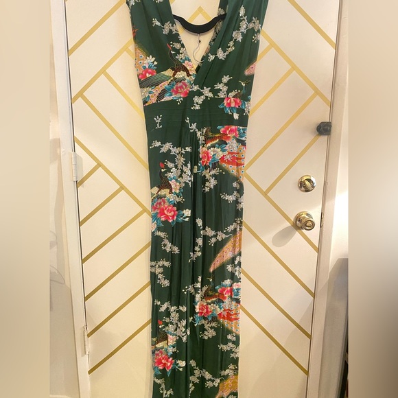 Green Peacock ModCloth Ruby Rocks Martini Maxi Dress - Picture 4 of 9
